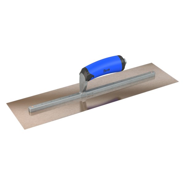 Steel City Trowels® - 18" x 5" Comfort Wave Grip Gold Stainless Steel Long Shank Square End Finishing Trowel