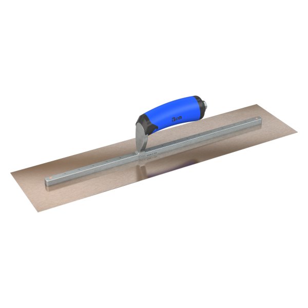 Steel City Trowels® - 20" x 5" Comfort Wave Grip Gold Stainless Steel Long Shank Square End Finishing Trowel
