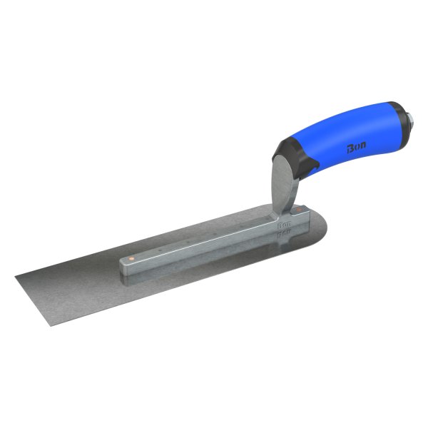 Steel City Trowels® - 10-1/2" x 3" Comfort Grip Handle Carbon Steel Long Shank Square and Round End Pipe Trowel