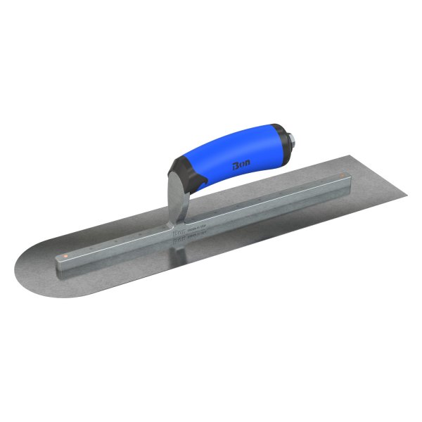 Steel City Trowels® - 16" x 4" Comfort Wave Grip Carbon Steel Long Shank Square and Round End Finishing Trowel
