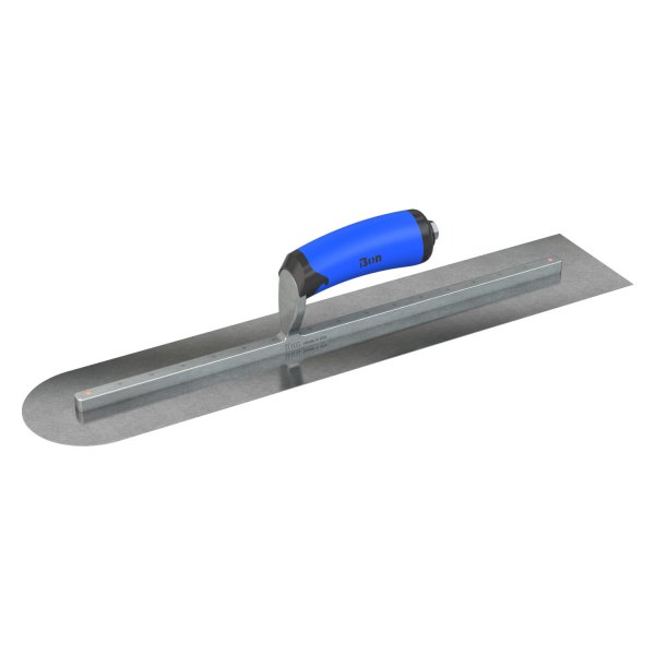 Steel City Trowels® - 20" x 4" Comfort Wave Grip Carbon Steel Long Shank Square and Round End Finishing Trowel