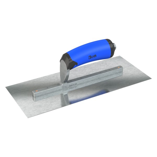 Steel City Trowels® - 12" x 5" Comfort Wave Grip Stainless Steel Long Shank Square End Finishing Trowel