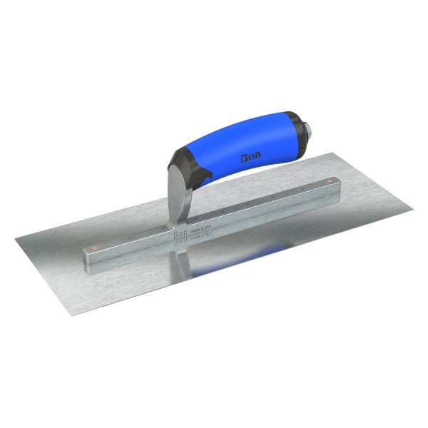 Steel City Trowels® - 13" x 5" Comfort Wave Grip Stainless Steel Long Shank Square End Finishing Trowel