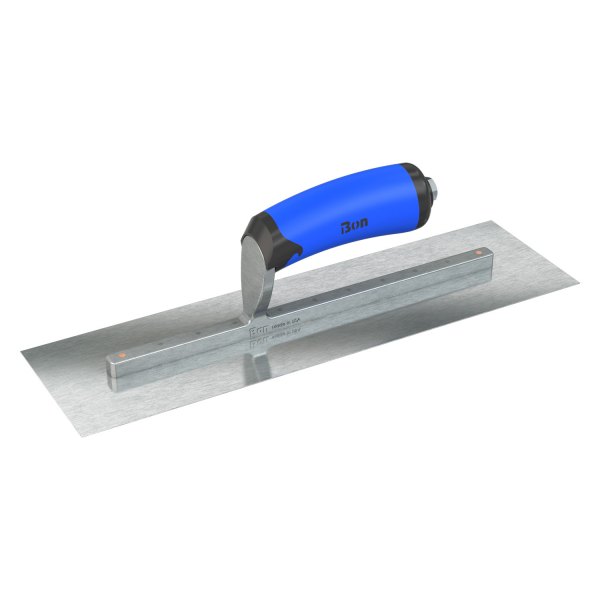 Steel City Trowels® - 14" x 4" Comfort Wave Grip Stainless Steel Long Shank Square End Finishing Trowel