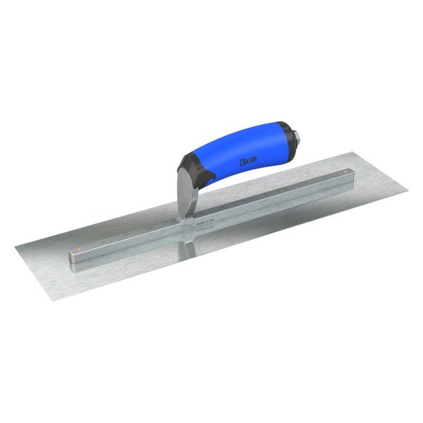 Steel City Trowels® - 16" x 4" Comfort Wave Grip Stainless Steel Long Shank Square End Finishing Trowel