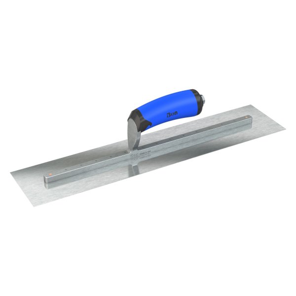 Steel City Trowels® - 18" x 4" Comfort Wave Grip Stainless Steel Long Shank Square End Finishing Trowel