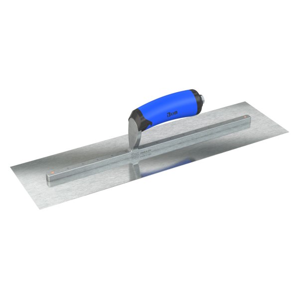 Steel City Trowels® - 18" x 5" Comfort Wave Grip Stainless Steel Long Shank Square End Finishing Trowel