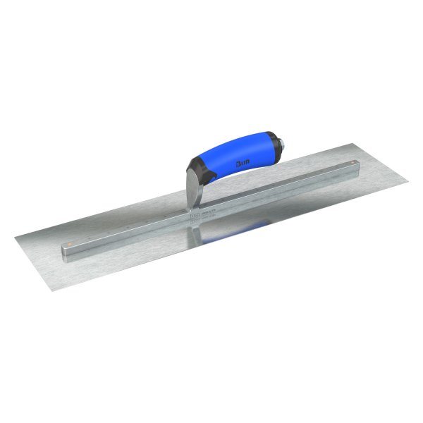 Steel City Trowels® - 20" x 5" Comfort Wave Grip Stainless Steel Long Shank Square End Finishing Trowel