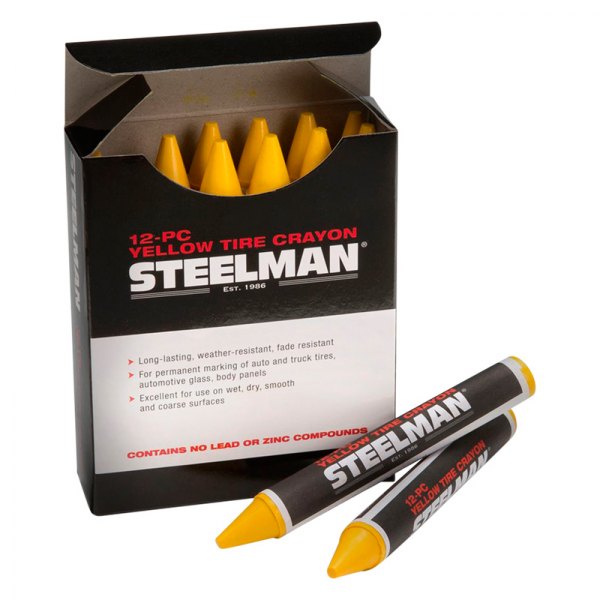 Steelman® - 1/8" Yellow Tire Marking Crayons