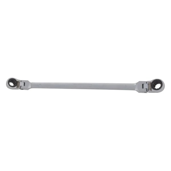 Steelman® - 8 x 10 mm Spline Flexible Head Reversible Ratcheting Satin Double Box End Wrench
