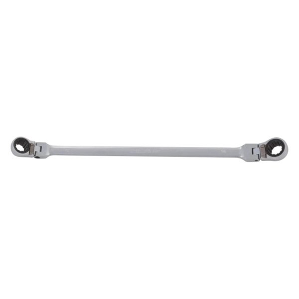 Steelman® - 12 x 14 mm Spline Flexible Head Reversible Ratcheting Satin Double Box End Wrench
