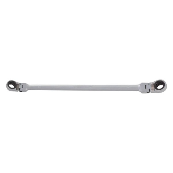 Steelman® - 13 x 15 mm Spline Flexible Head Reversible Ratcheting Satin Double Box End Wrench