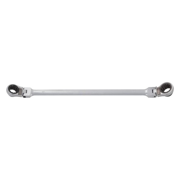 Steelman® - 17 x 19 mm Spline Flexible Head Reversible Ratcheting Satin Double Box End Wrench