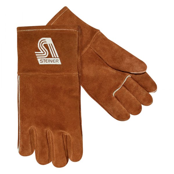 Steiner® - Large Thermal Protection Brown Cowhide Leather Flame Resistant Gloves