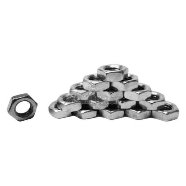 Steinjager® - 1-1/4"-12 Zinc Plated Silver SAE Left Hand Hex Nut (16 Pieces)