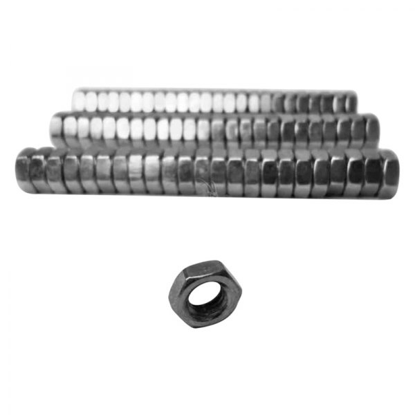 Steinjager® - 7/8"-14 Zinc Plated (Class 2) Silver SAE Right Hand Hex Jam Nut (72 Pieces)