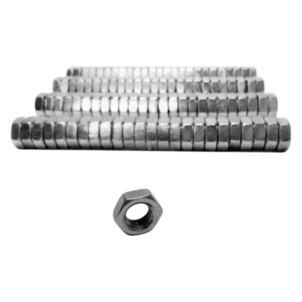 Steinjager® - M4-0.70 mm Zinc Plated (Class 4) Silver Metric Right Hand Hex Nut (100 Pieces)
