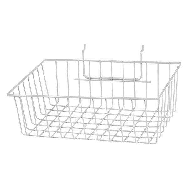 Store Supply® - 12" x 8" x 4" White Mini Wire Grid Basket