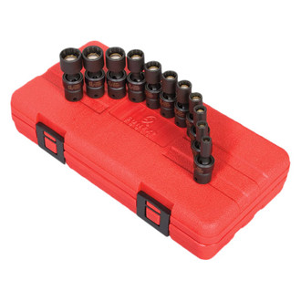 Sunex® - 1/4" Drive Metric 12-Point Standard Magnetic Impact U-Joint Set (11 Pieces)