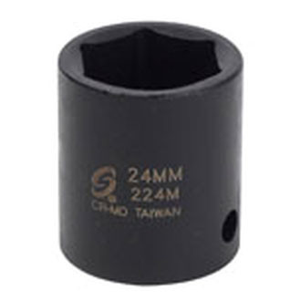 Sunex® - 1/2" Drive 24 mm 6-Point Standard Impact Socket
