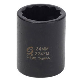 Sunex® - 1/2" Drive 24 mm 12-Point Standard Impact Socket
