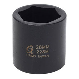 Sunex® - 1/2" Drive 28 mm 6-Point Standard Impact Socket