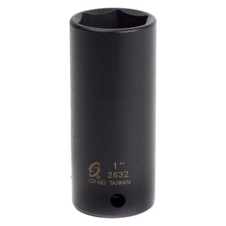 Sunex® - 1/2" Drive 1" 6-Point Deep Extra Thin Wall Impact Socket