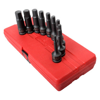 Sunex® - 1/2" Drive SAE Hex Impact Bit Socket Set (10 Pieces)