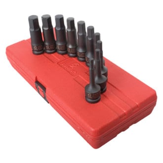 Sunex® - 1/2" Drive Metric Hex Impact Bit Socket Set (10 Pieces)