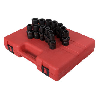 Sunex® - 1/2" Drive Metric 6-Point Standard Impact U-Joint Set (13 Pieces)