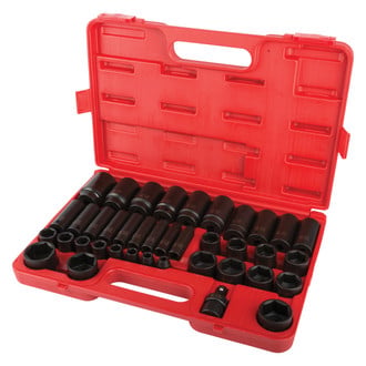 Sunex® - 1/2" Drive SAE 6-Point Standard and Deep Impact Socket Set (39 Pieces)