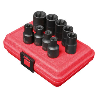 Sunex® - 1/2" Drive External Torx Standard Impact Socket Set (9 Pieces)