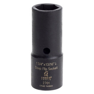 Sunex® - 1/2" Drive 3/4" x 13/16" 6-Point Deep Flip Impact Socket