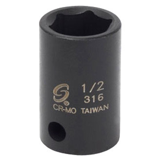Sunex® - 3/8" Drive 1/2" 6-Point Standard Impact Socket