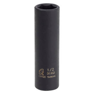 Sunex® - 3/8" Drive 1/2" 6-Point Deep Impact Socket