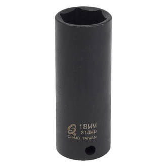 Sunex® - 3/8" Drive 18 mm 6-Point Deep Impact Socket