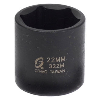 Sunex® - 3/8" Drive 22 mm 6-Point Standard Impact Socket