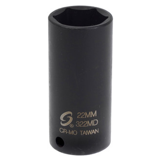 Sunex® - 3/8" Drive 22 mm 6-Point Deep Impact Socket