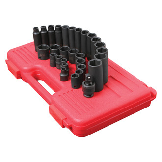 Sunex® - 3/8" Drive Metric 6-Point Standard Impact Socket Set (29 Pieces)
