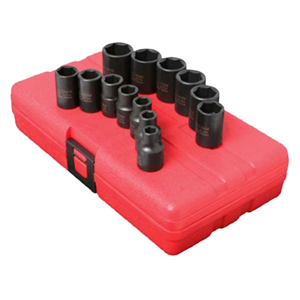 Sunex® - (13 Pieces) 3/8" Drive Metric 6-Point Impact Socket Set