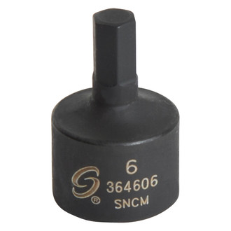Sunex® 364606 - 3/8" Drive 6 mm Hex Stubby Impact Bit Socket