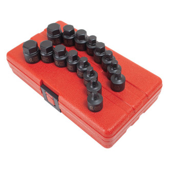 Sunex® - 3/8" Drive SAE/Metric Hex Impact Bit Socket Set (16 Pieces)