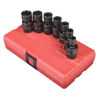 Sunex® - 3/8" Drive SAE 6-Point Standard Impact U-Joint Set (7 Pieces)