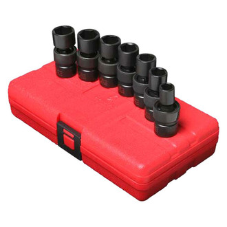 Sunex® - 3/8" Drive Metric 6-Point Standard Impact U-Joint Set (7 Pieces)