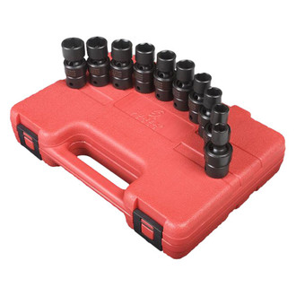 Sunex® - 3/8" Drive Metric 6-Point Standard Impact U-Joint Set (10 Pieces)