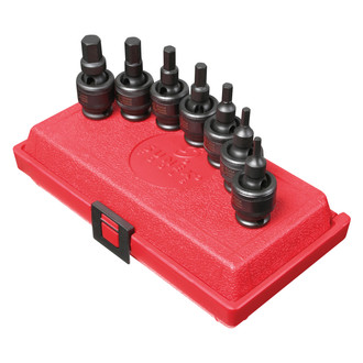 Sunex® - 3/8" Drive Metric Hex Impact U-Joint Bit Socket Set (7 Pieces)