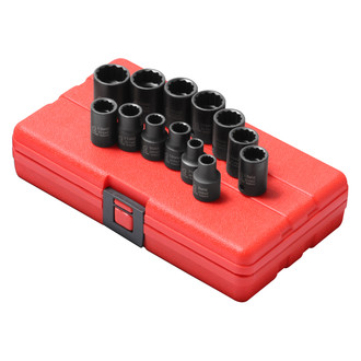 Sunex® - 3/8" Drive Metric 12-Point Standard Impact Socket Set (13 Pieces)