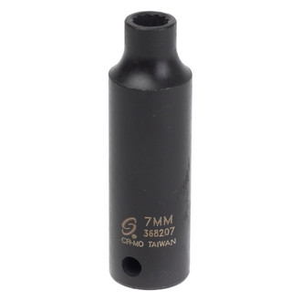 Sunex® - 3/8" Drive Metric 12-Point Deep Impact Socket