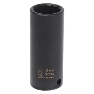 Sunex® - 3/8" Drive 18 mm 12-Point Deep Impact Socket