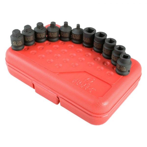 Sunex® - (11 Pieces) 3/8" Drive SAE 4-Point and Square Pipe Plug Impact Socket Set